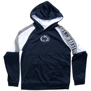 navy youth hoodie with stitched Penn State Nittany Lions under Athletic Logo on chest